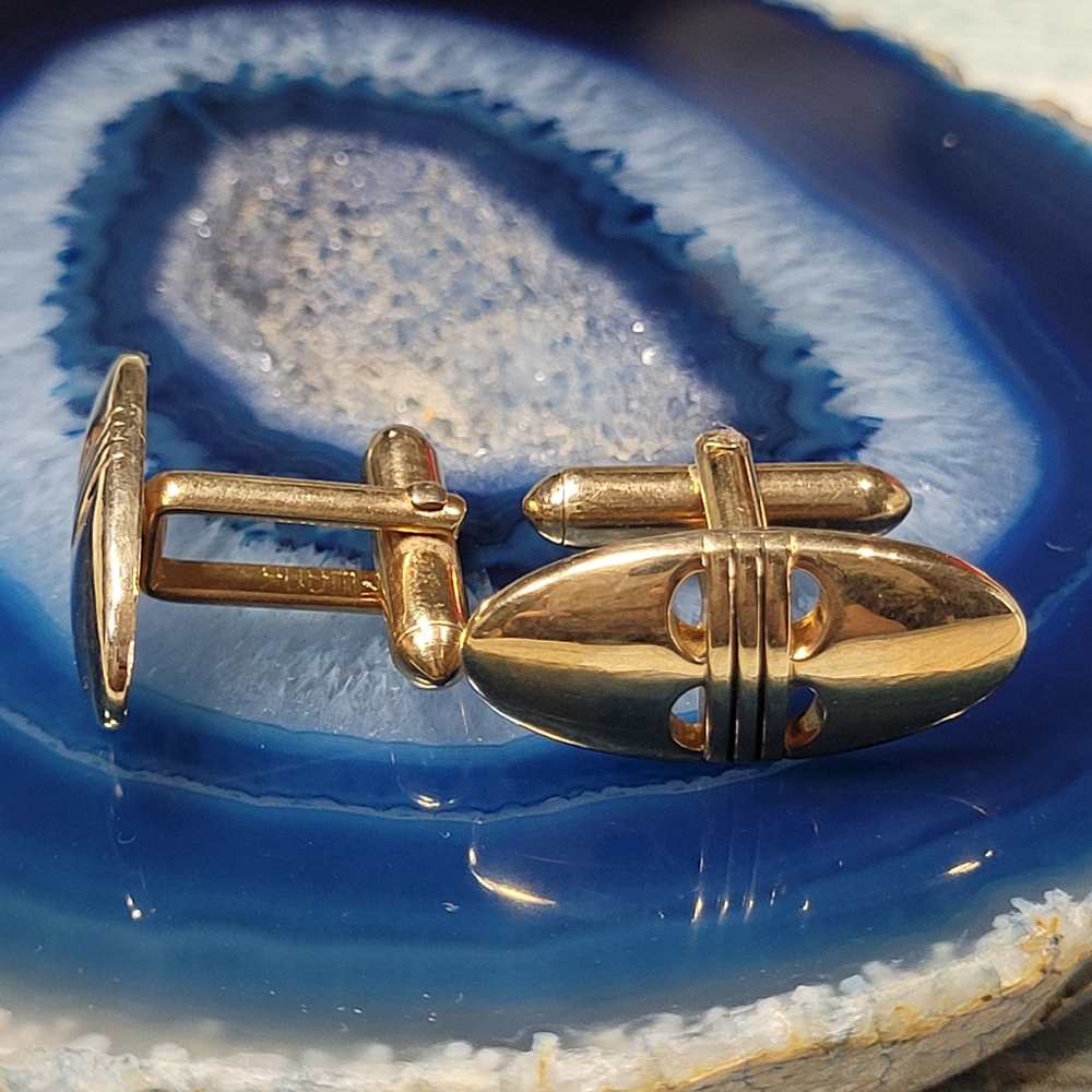 SWANK Gold Cufflinks